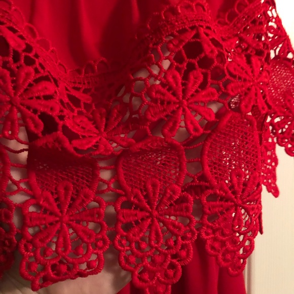 Red Strapless Sundress - Picture 3 of 4